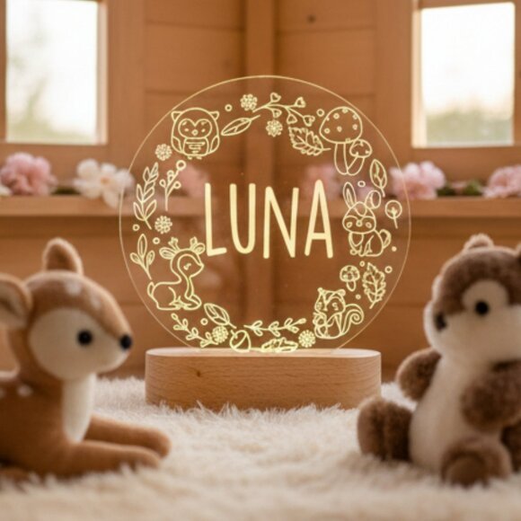 Custom Forest Animals LED Night Light – Whimsical Decor for Kids - Picture 8 of 8